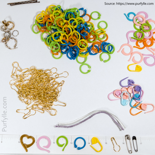 Image of stitch marker types